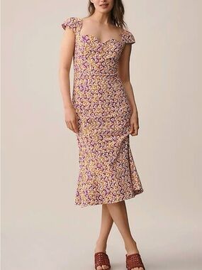 NWT Anthropologie Maeve The Cecily Fit & Flare Sweetheart Dress